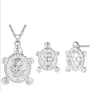 Sterling silver necklace and earrings gift set